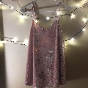 Pink velvet top